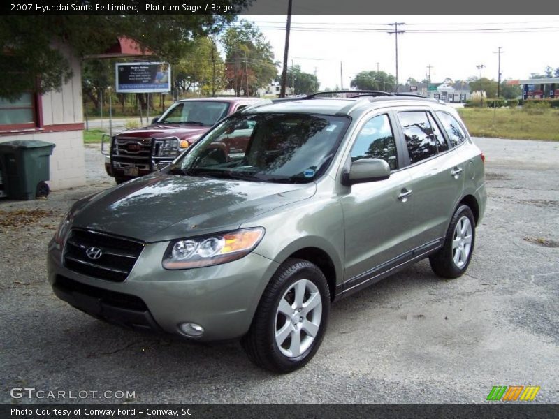 Platinum Sage / Beige 2007 Hyundai Santa Fe Limited