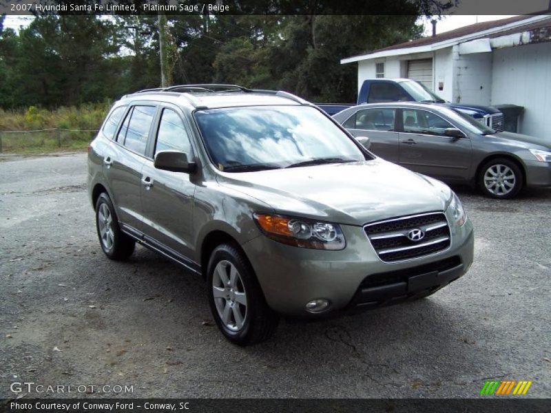 Platinum Sage / Beige 2007 Hyundai Santa Fe Limited