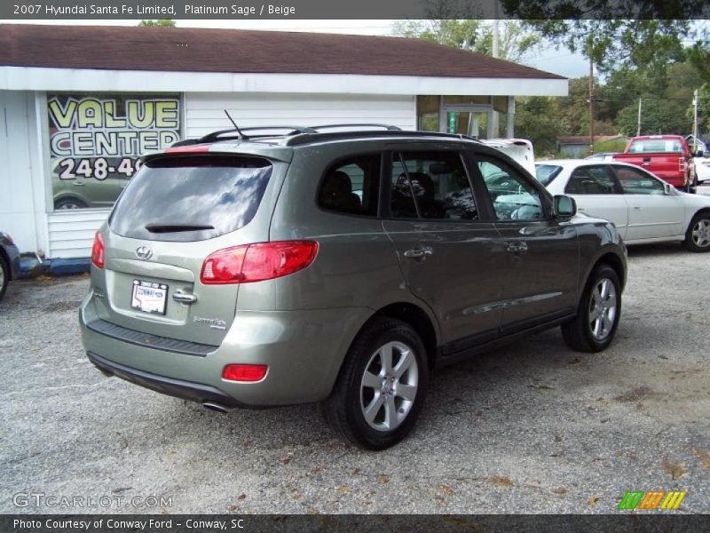 Platinum Sage / Beige 2007 Hyundai Santa Fe Limited