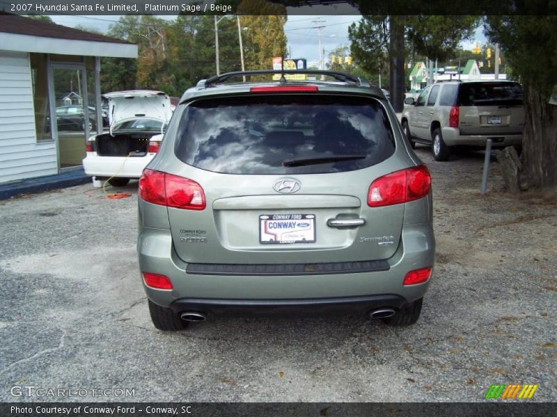 Platinum Sage / Beige 2007 Hyundai Santa Fe Limited