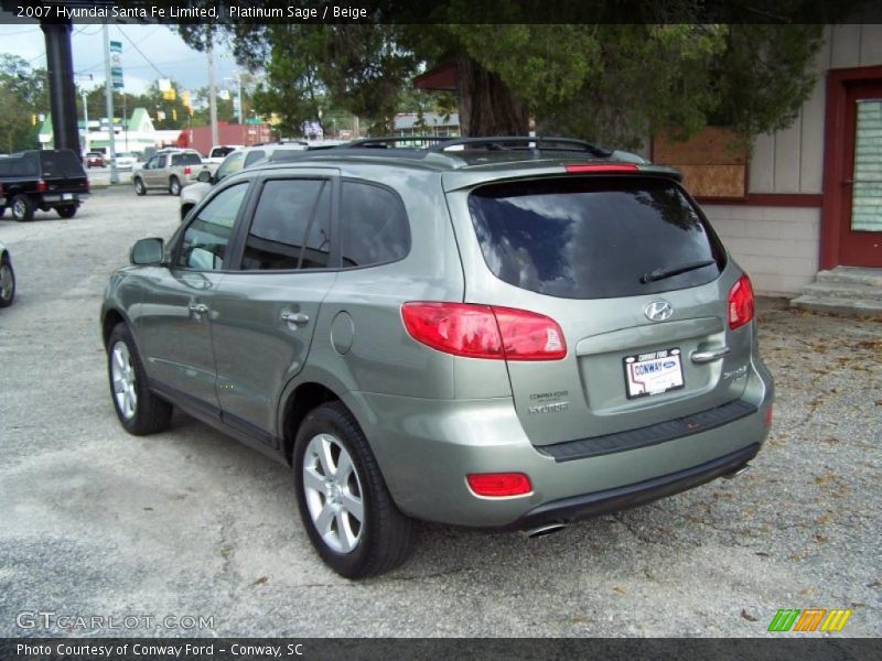Platinum Sage / Beige 2007 Hyundai Santa Fe Limited