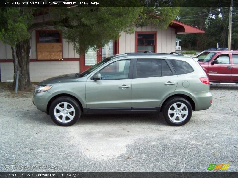 Platinum Sage / Beige 2007 Hyundai Santa Fe Limited