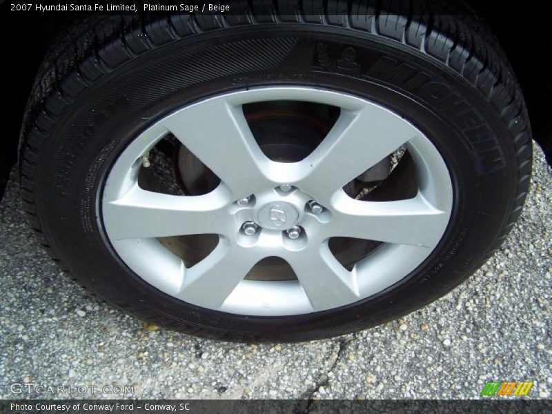 Platinum Sage / Beige 2007 Hyundai Santa Fe Limited