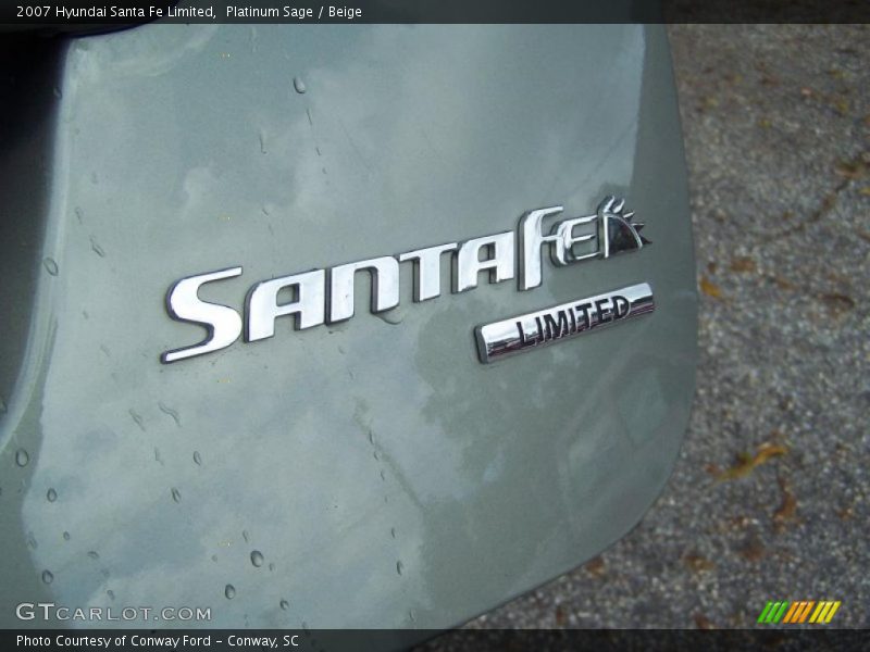 Platinum Sage / Beige 2007 Hyundai Santa Fe Limited