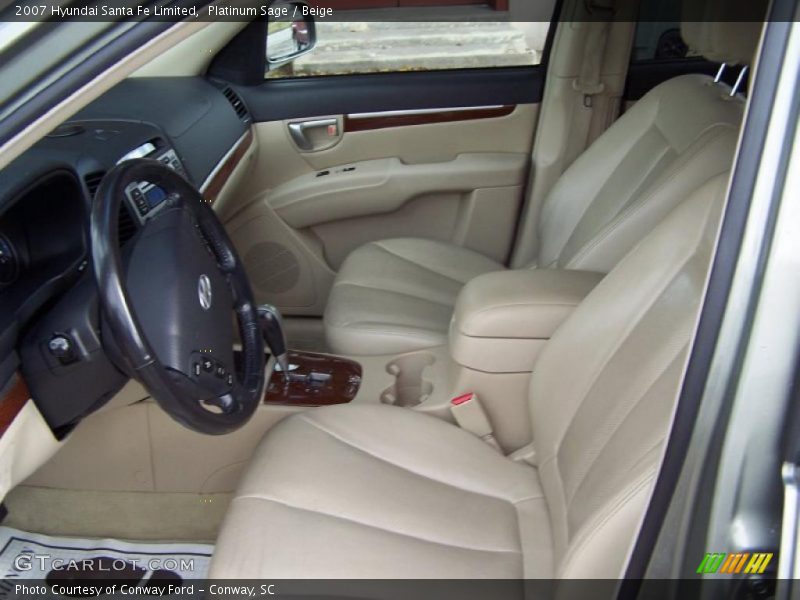 Platinum Sage / Beige 2007 Hyundai Santa Fe Limited