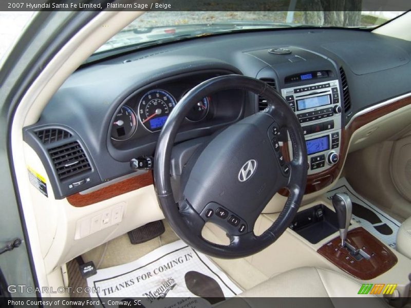 Platinum Sage / Beige 2007 Hyundai Santa Fe Limited