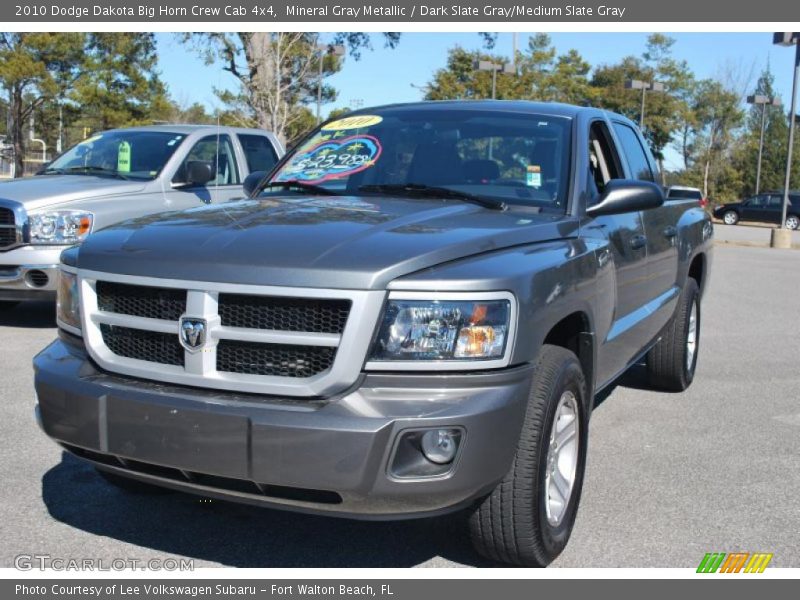 Mineral Gray Metallic / Dark Slate Gray/Medium Slate Gray 2010 Dodge Dakota Big Horn Crew Cab 4x4
