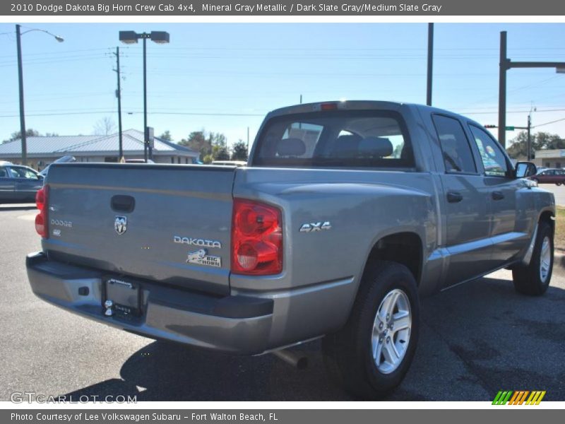 Mineral Gray Metallic / Dark Slate Gray/Medium Slate Gray 2010 Dodge Dakota Big Horn Crew Cab 4x4