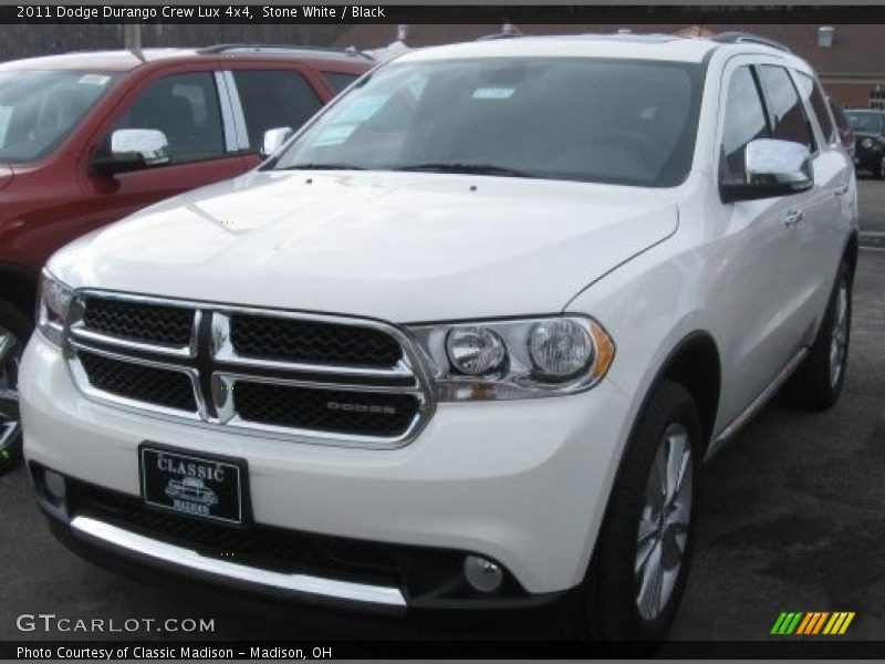 Stone White / Black 2011 Dodge Durango Crew Lux 4x4