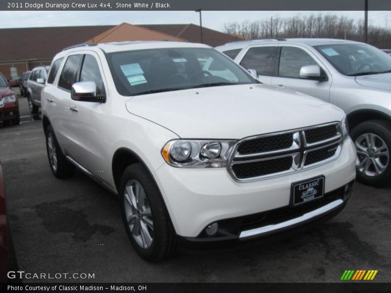 Stone White / Black 2011 Dodge Durango Crew Lux 4x4