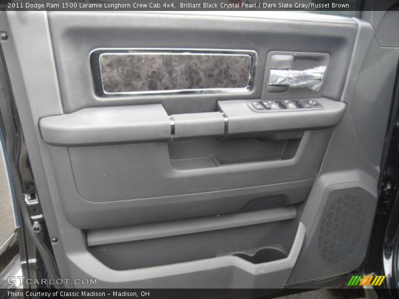 Brilliant Black Crystal Pearl / Dark Slate Gray/Russet Brown 2011 Dodge Ram 1500 Laramie Longhorn Crew Cab 4x4