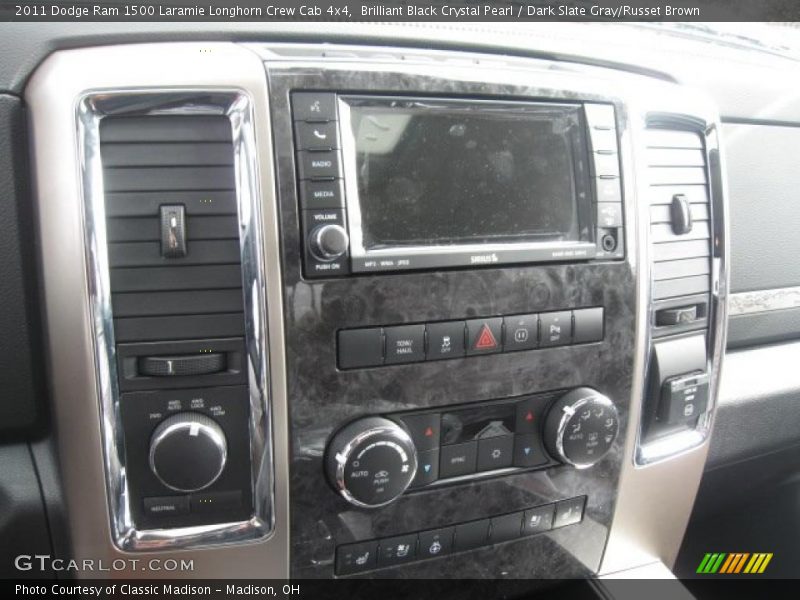 Brilliant Black Crystal Pearl / Dark Slate Gray/Russet Brown 2011 Dodge Ram 1500 Laramie Longhorn Crew Cab 4x4