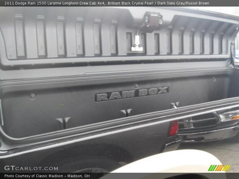 Brilliant Black Crystal Pearl / Dark Slate Gray/Russet Brown 2011 Dodge Ram 1500 Laramie Longhorn Crew Cab 4x4