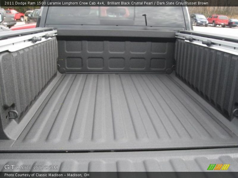 Brilliant Black Crystal Pearl / Dark Slate Gray/Russet Brown 2011 Dodge Ram 1500 Laramie Longhorn Crew Cab 4x4