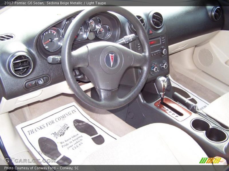 Sedona Beige Metallic / Light Taupe 2007 Pontiac G6 Sedan