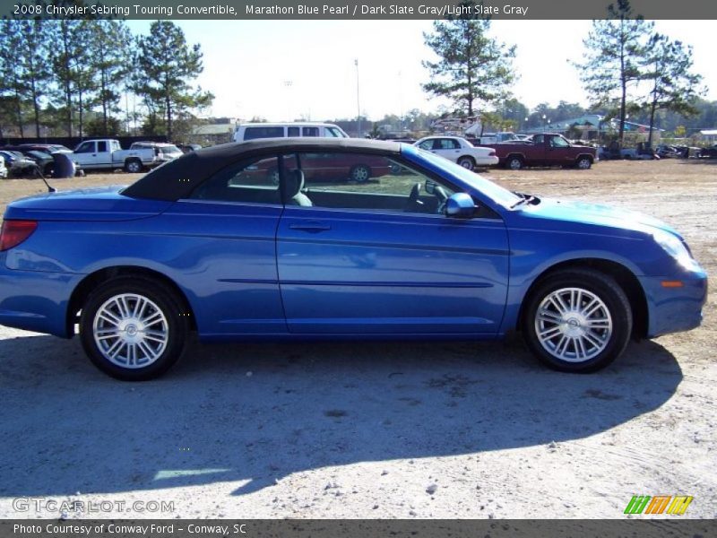 Marathon Blue Pearl / Dark Slate Gray/Light Slate Gray 2008 Chrysler Sebring Touring Convertible