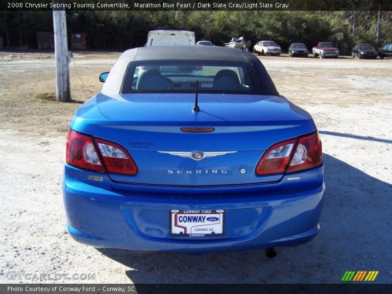 Marathon Blue Pearl / Dark Slate Gray/Light Slate Gray 2008 Chrysler Sebring Touring Convertible