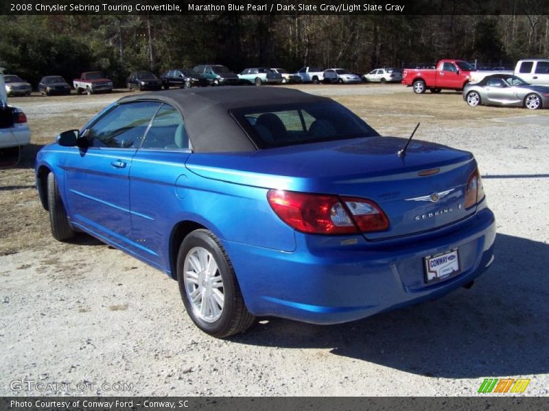 Marathon Blue Pearl / Dark Slate Gray/Light Slate Gray 2008 Chrysler Sebring Touring Convertible