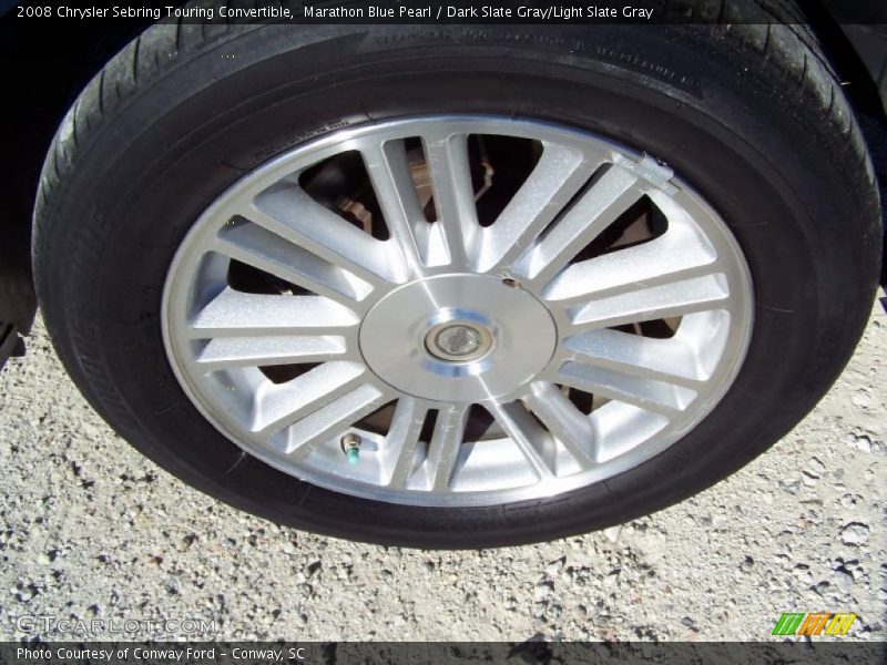 Marathon Blue Pearl / Dark Slate Gray/Light Slate Gray 2008 Chrysler Sebring Touring Convertible