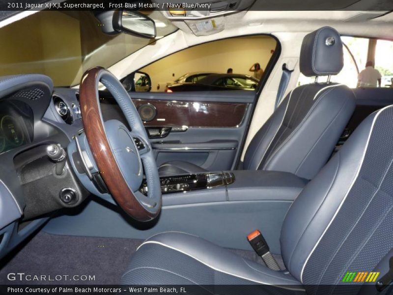  2011 XJ XJL Supercharged Navy Blue/Ivory Interior