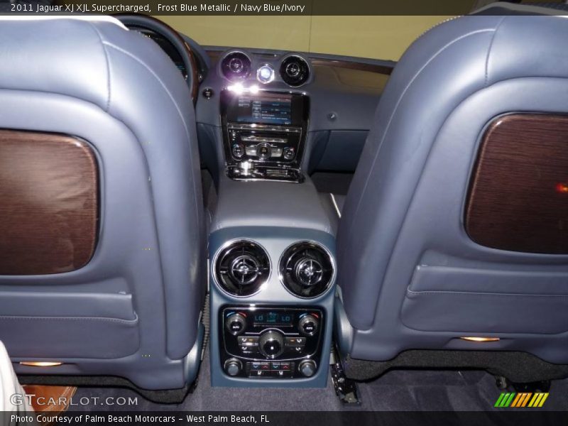 Frost Blue Metallic / Navy Blue/Ivory 2011 Jaguar XJ XJL Supercharged