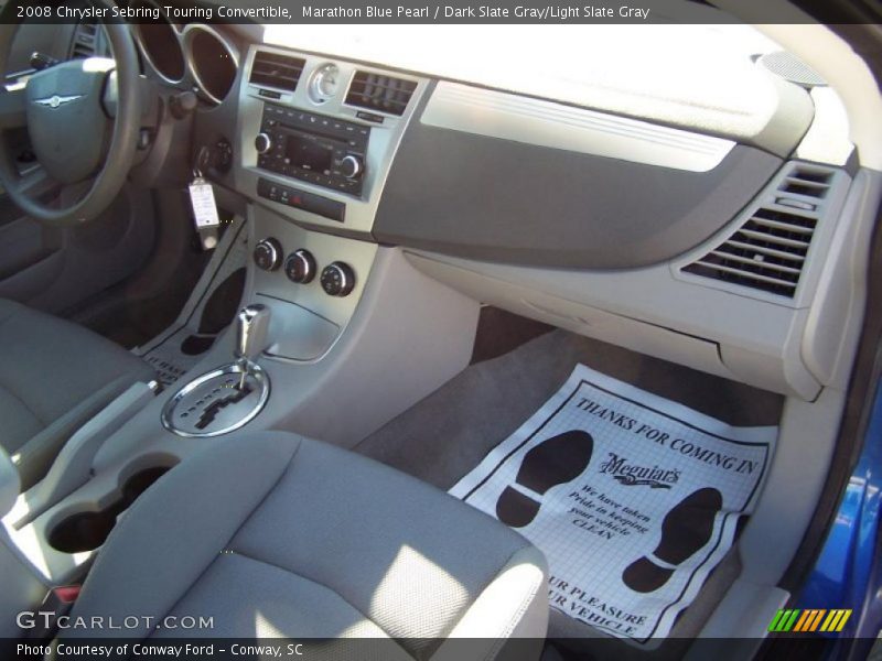 Marathon Blue Pearl / Dark Slate Gray/Light Slate Gray 2008 Chrysler Sebring Touring Convertible