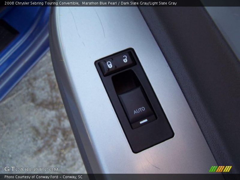 Marathon Blue Pearl / Dark Slate Gray/Light Slate Gray 2008 Chrysler Sebring Touring Convertible