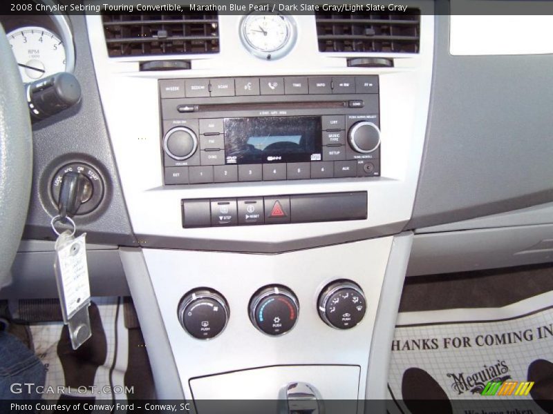 Marathon Blue Pearl / Dark Slate Gray/Light Slate Gray 2008 Chrysler Sebring Touring Convertible