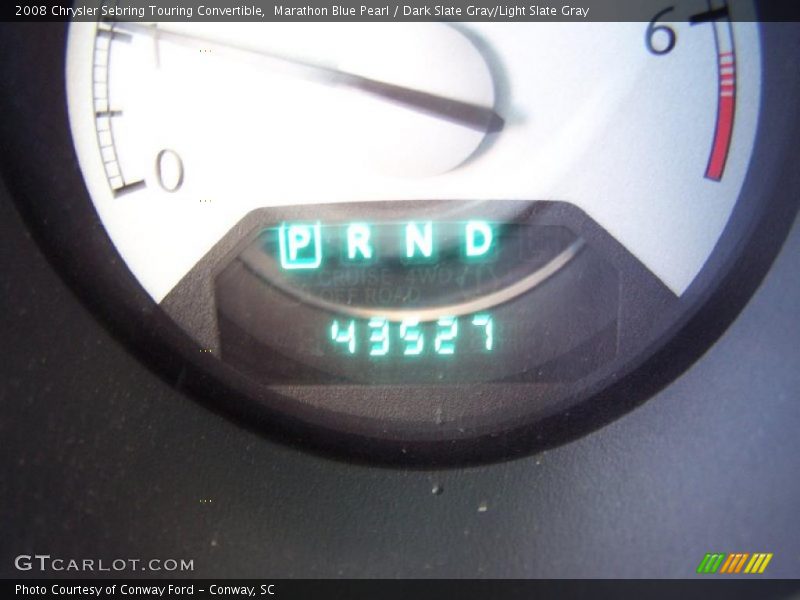 Marathon Blue Pearl / Dark Slate Gray/Light Slate Gray 2008 Chrysler Sebring Touring Convertible