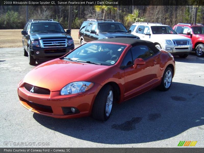 Sunset Pearlescent Pearl / Dark Charcoal 2009 Mitsubishi Eclipse Spyder GS
