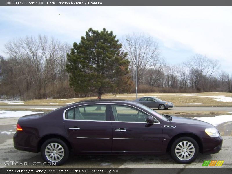 Dark Crimson Metallic / Titanium 2008 Buick Lucerne CX