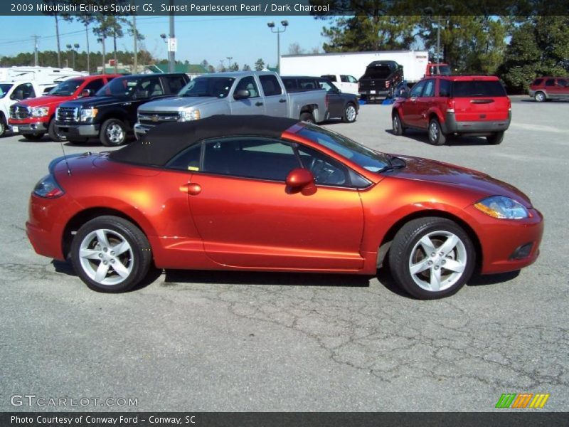 Sunset Pearlescent Pearl / Dark Charcoal 2009 Mitsubishi Eclipse Spyder GS