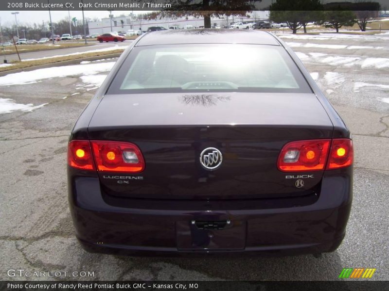 Dark Crimson Metallic / Titanium 2008 Buick Lucerne CX