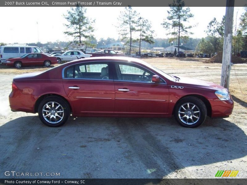 Crimson Pearl Tintcoat / Titanium Gray 2007 Buick Lucerne CXL