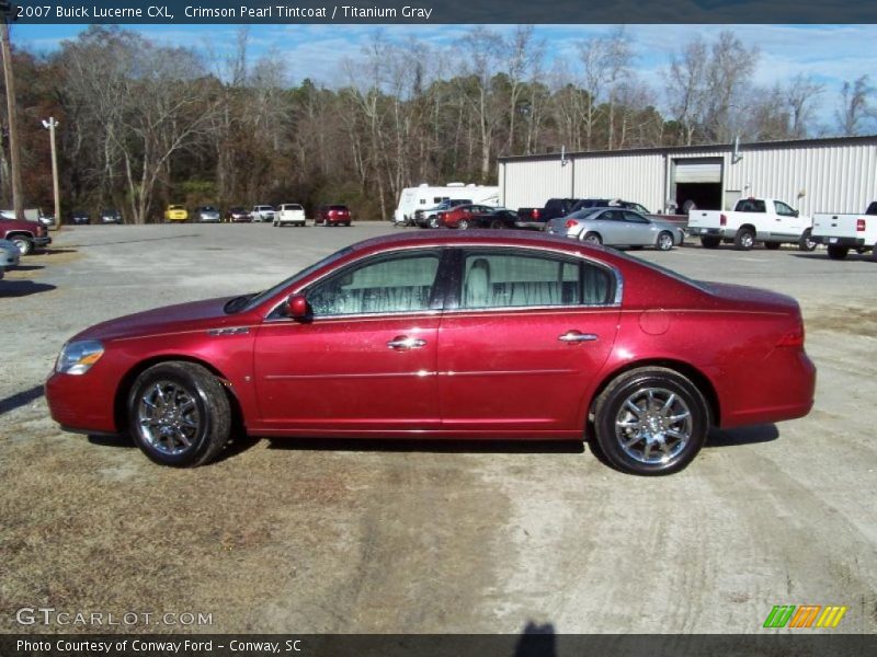 Crimson Pearl Tintcoat / Titanium Gray 2007 Buick Lucerne CXL