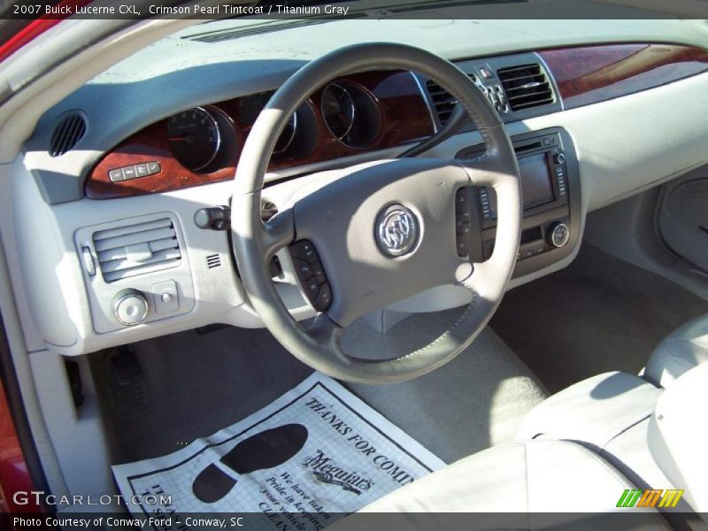 Crimson Pearl Tintcoat / Titanium Gray 2007 Buick Lucerne CXL
