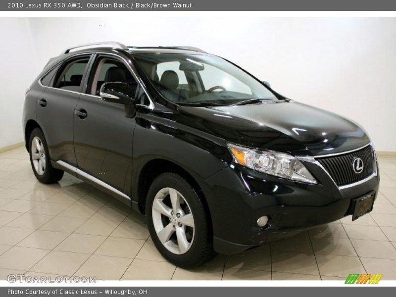 Obsidian Black / Black/Brown Walnut 2010 Lexus RX 350 AWD