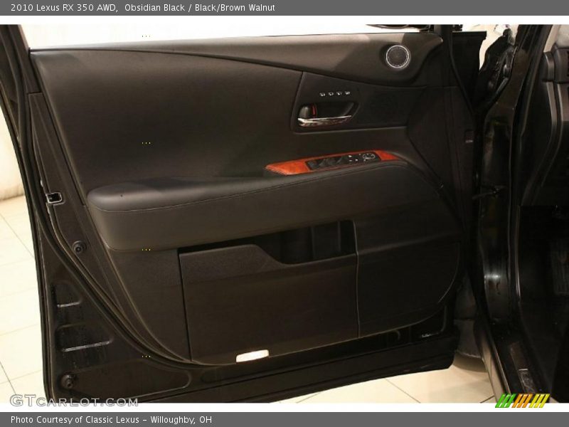 Obsidian Black / Black/Brown Walnut 2010 Lexus RX 350 AWD