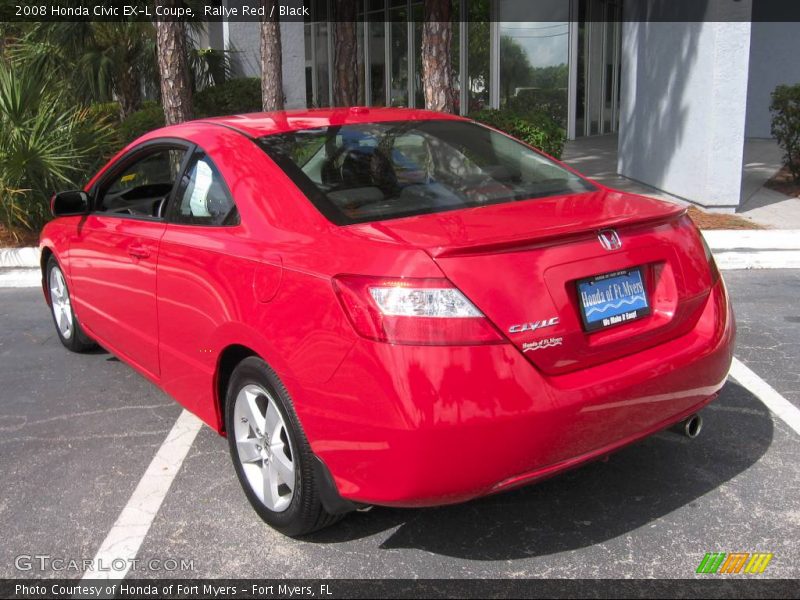 Rallye Red / Black 2008 Honda Civic EX-L Coupe