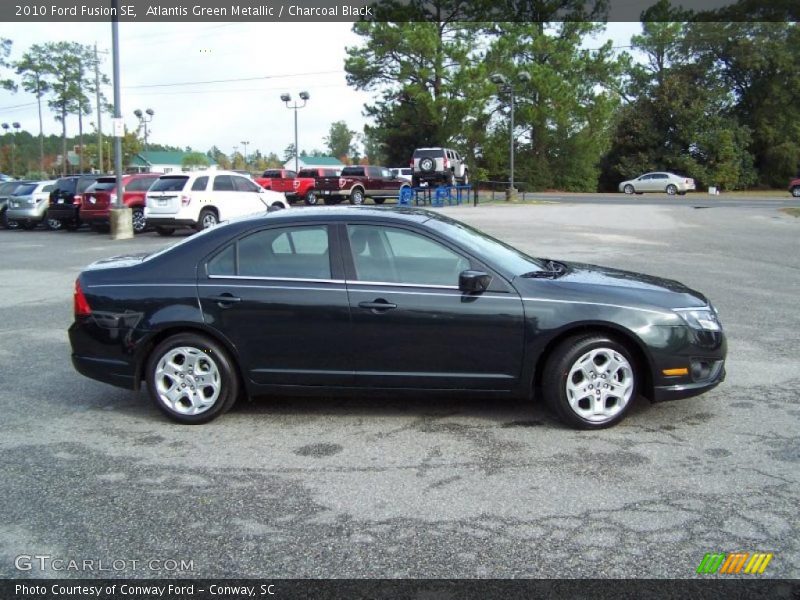 Atlantis Green Metallic / Charcoal Black 2010 Ford Fusion SE