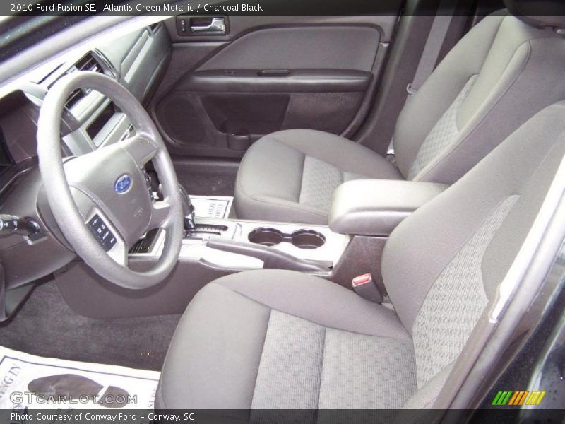 Atlantis Green Metallic / Charcoal Black 2010 Ford Fusion SE