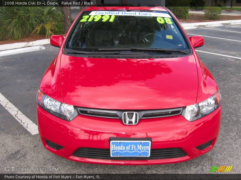 Rallye Red / Black 2008 Honda Civic EX-L Coupe