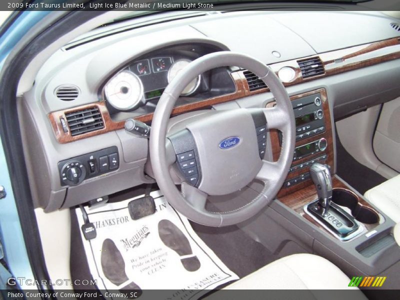 Light Ice Blue Metallic / Medium Light Stone 2009 Ford Taurus Limited