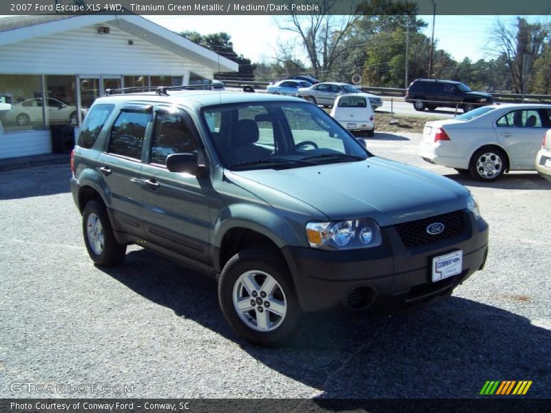 Titanium Green Metallic / Medium/Dark Pebble 2007 Ford Escape XLS 4WD