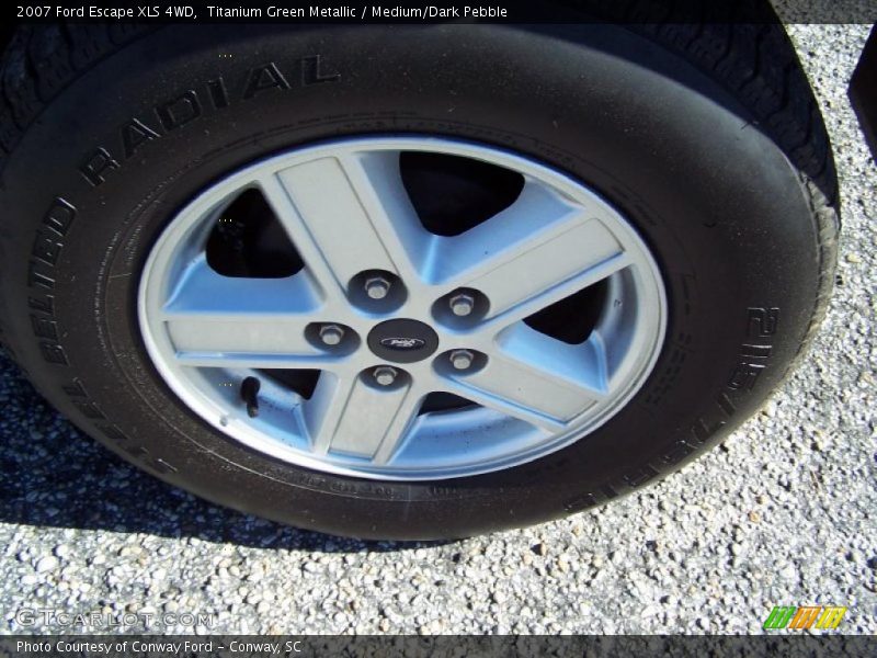 Titanium Green Metallic / Medium/Dark Pebble 2007 Ford Escape XLS 4WD