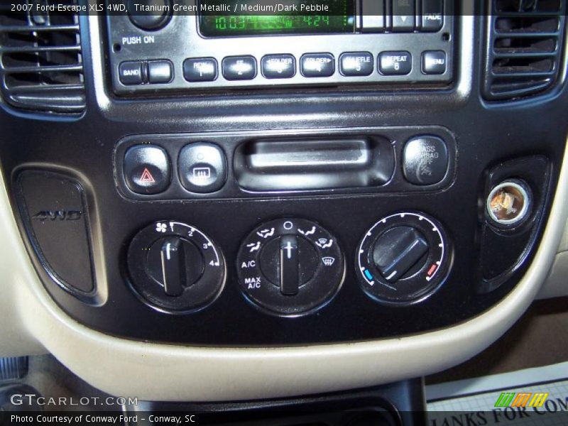 Titanium Green Metallic / Medium/Dark Pebble 2007 Ford Escape XLS 4WD