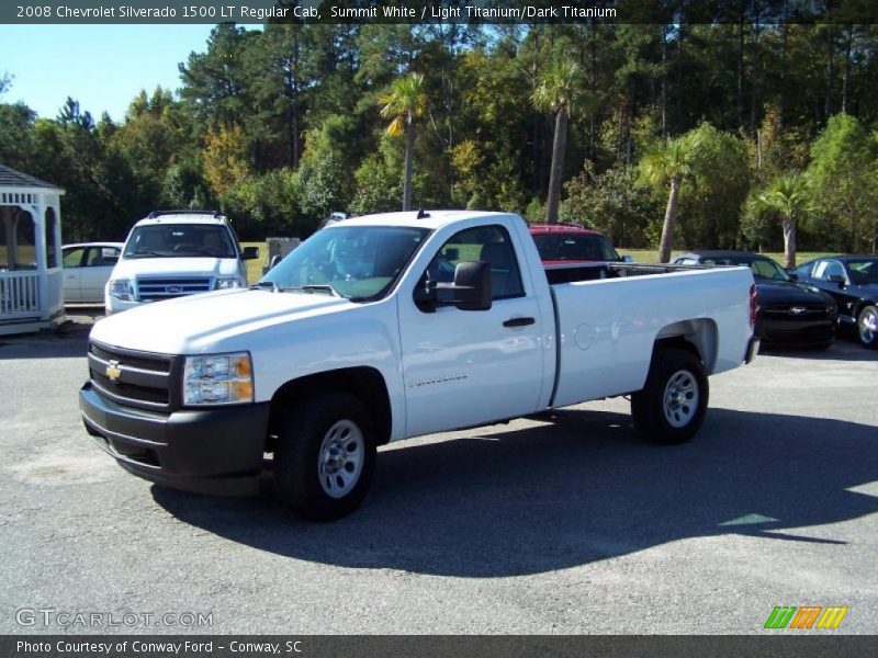 Summit White / Light Titanium/Dark Titanium 2008 Chevrolet Silverado 1500 LT Regular Cab