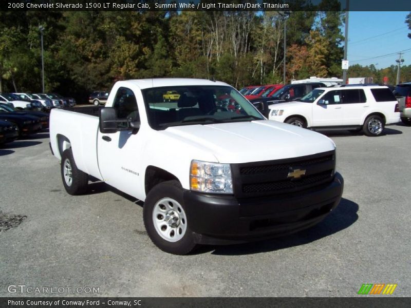 Summit White / Light Titanium/Dark Titanium 2008 Chevrolet Silverado 1500 LT Regular Cab