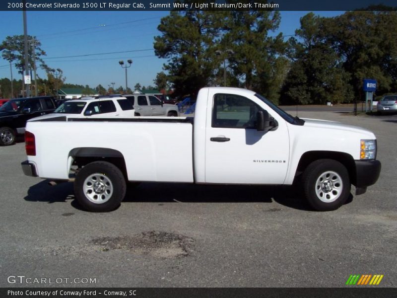 Summit White / Light Titanium/Dark Titanium 2008 Chevrolet Silverado 1500 LT Regular Cab