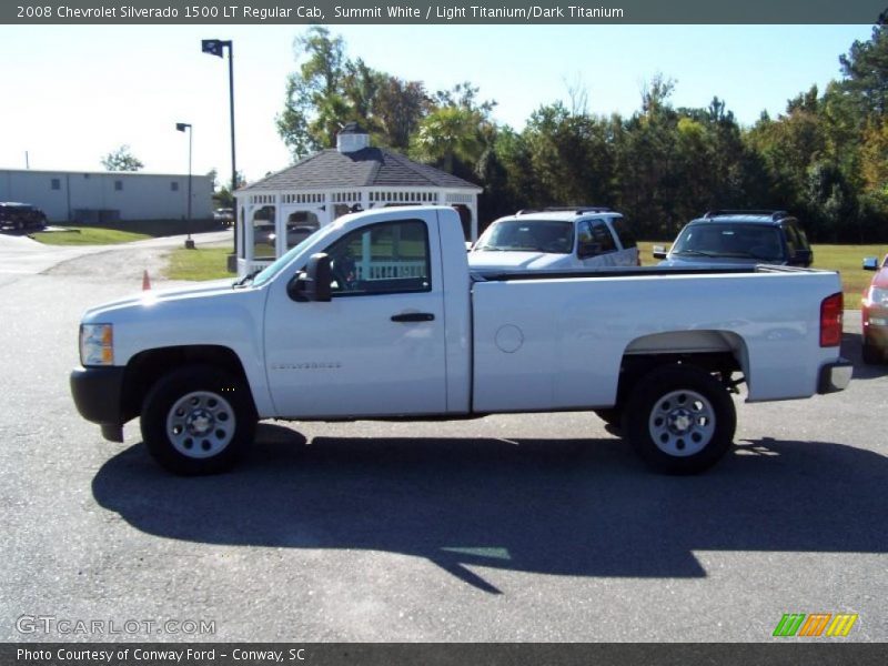 Summit White / Light Titanium/Dark Titanium 2008 Chevrolet Silverado 1500 LT Regular Cab
